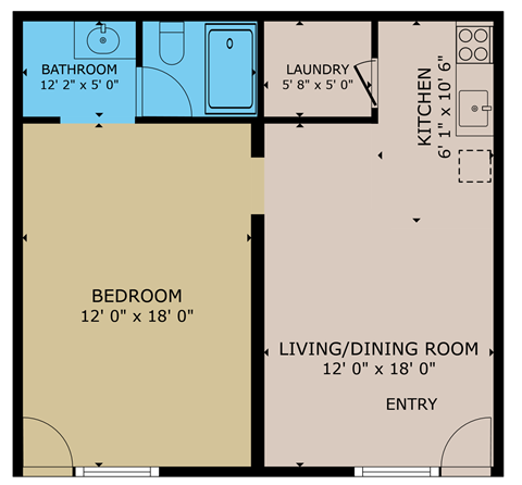 My Home Macon | A2 | One Bedroom One Bathroom